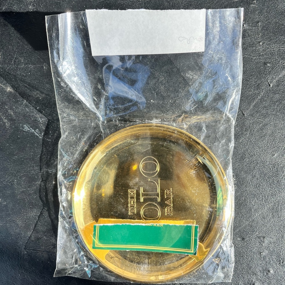 Polo ralph lauren brass in gold coasters set of 2